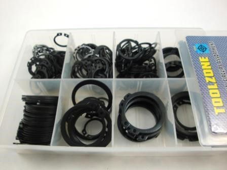 EXTERNAL CIRCLIP ASSORTMENT 250pc 20-45mm IN STORAGE BOX - TOOLZONE KDPHW188 thumbnail 2