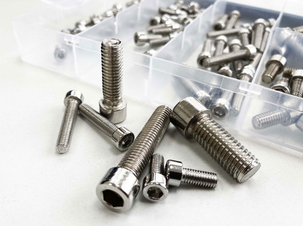 HEX CAP BOLT ASSORTMENT STAINLESS STEEL 201 106pc IN STORAGE BOX - TOOLZONE KDPHW207 thumbnail 3