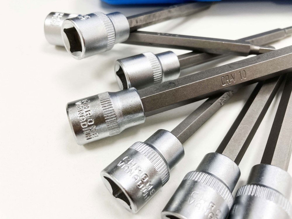 HEX BIT SET LONG 3/8 DRIVE 7pc H3-H10 110mm CHROME VANADIUM - TOOLZONE KDPHX014 thumbnail 5