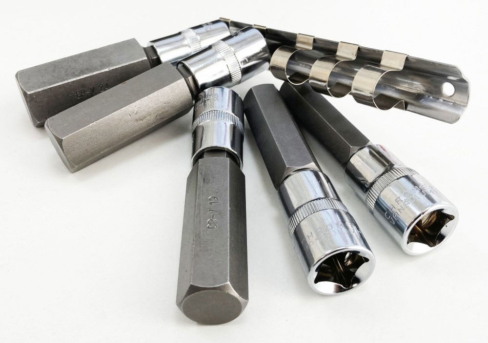 HEX BIT SET EXTRA LONG 1/2 DRIVE 5pc H14-H24 100mm CHROME VANADIUM - TOOLZONE KDPHX015 thumbnail 6