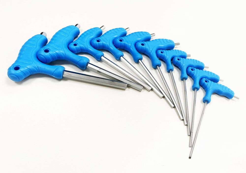 HEX KEY SET T HANDLE AF 10pc IN RACK CHROME VANADIUM - TOOLZONE KDPHX016 thumbnail 3