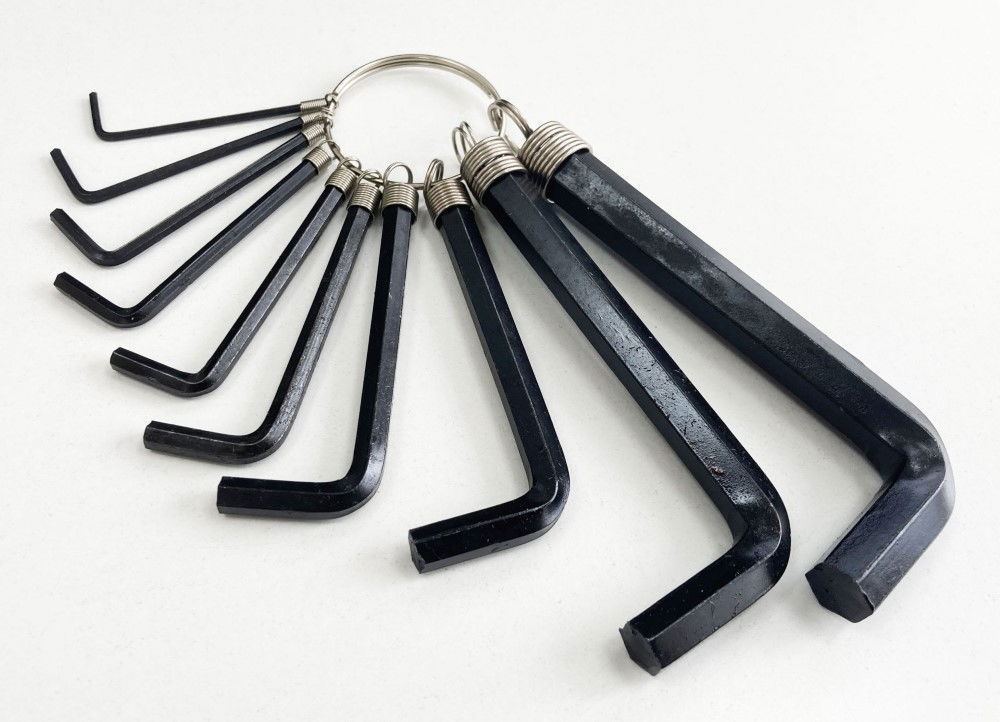 HEX KEY SET METRIC 10pc 1.5-10mm ON RING CARBON STEEL - TOOLZONE KDPHX018 thumbnail 3