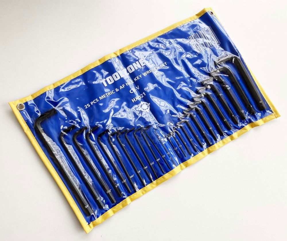 HEX KEY SET METRIC AND AF 25pc IN WALLET CHROME VANADIUM - TOOLZONE KDPHX021 thumbnail 2