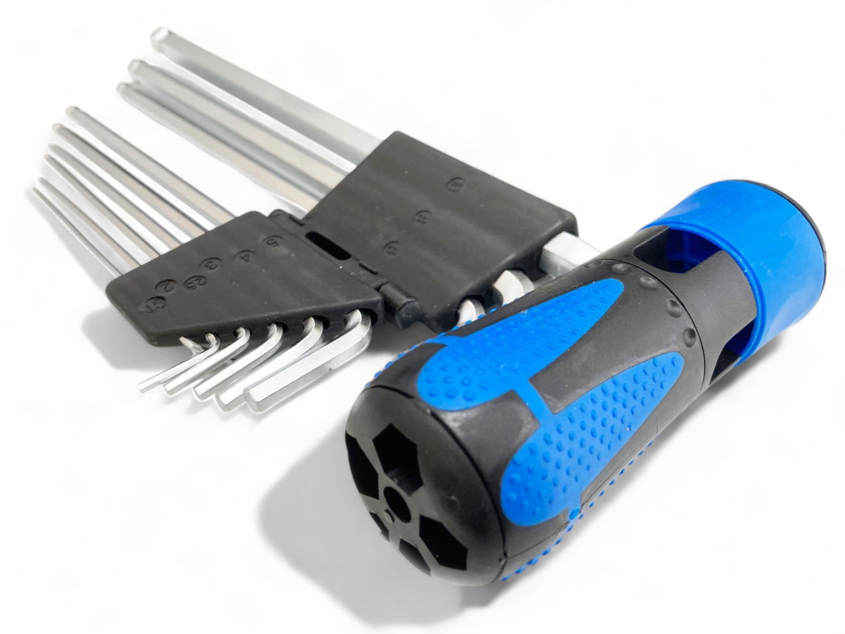 HEX KEY SET BALL END METRIC 9pc WITH HANDLE CHROME ALLOY - TOOLZONE KDPHX032 thumbnail 2