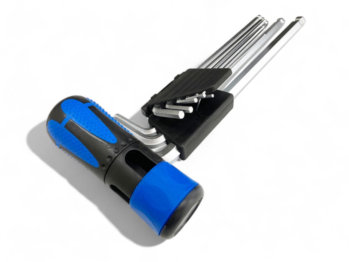 HEX KEY SET BALL END METRIC 9pc WITH HANDLE CHROME ALLOY - TOOLZONE KDPHX032 thumbnail 4