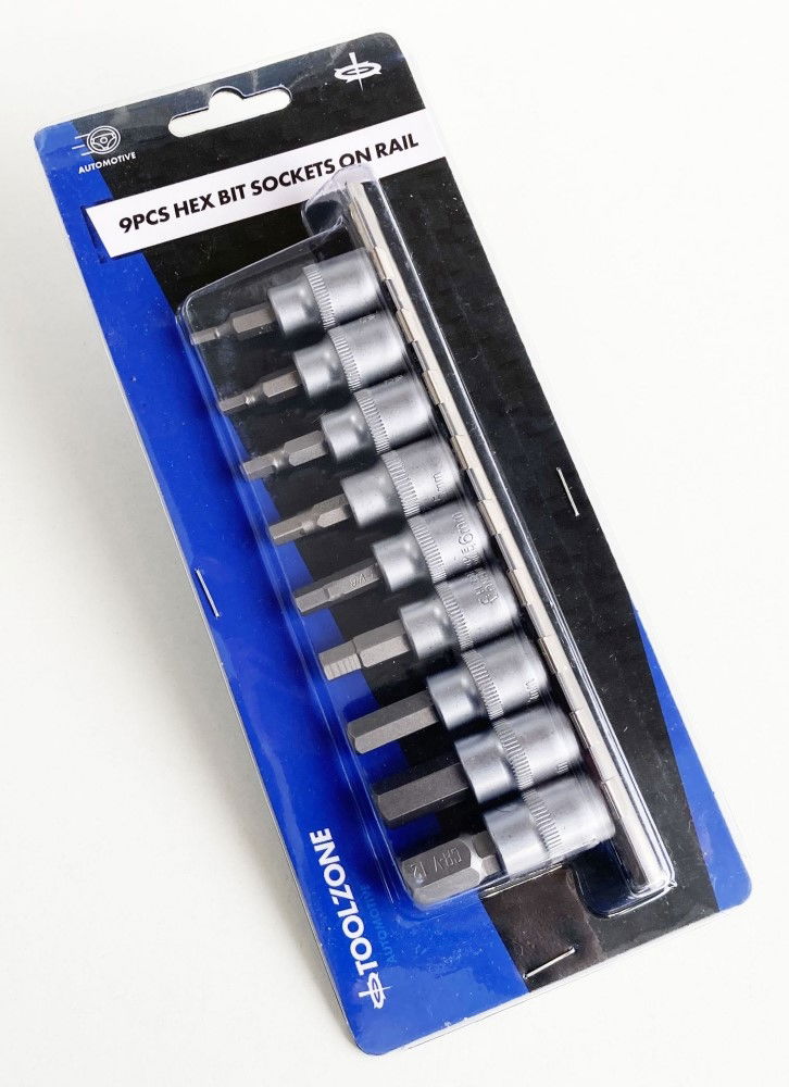 HEX BIT SOCKET SET METRIC 3/8 DRIVE 9pc CHROME VANADIUM - TOOLZONE KDPHX035 thumbnail 2