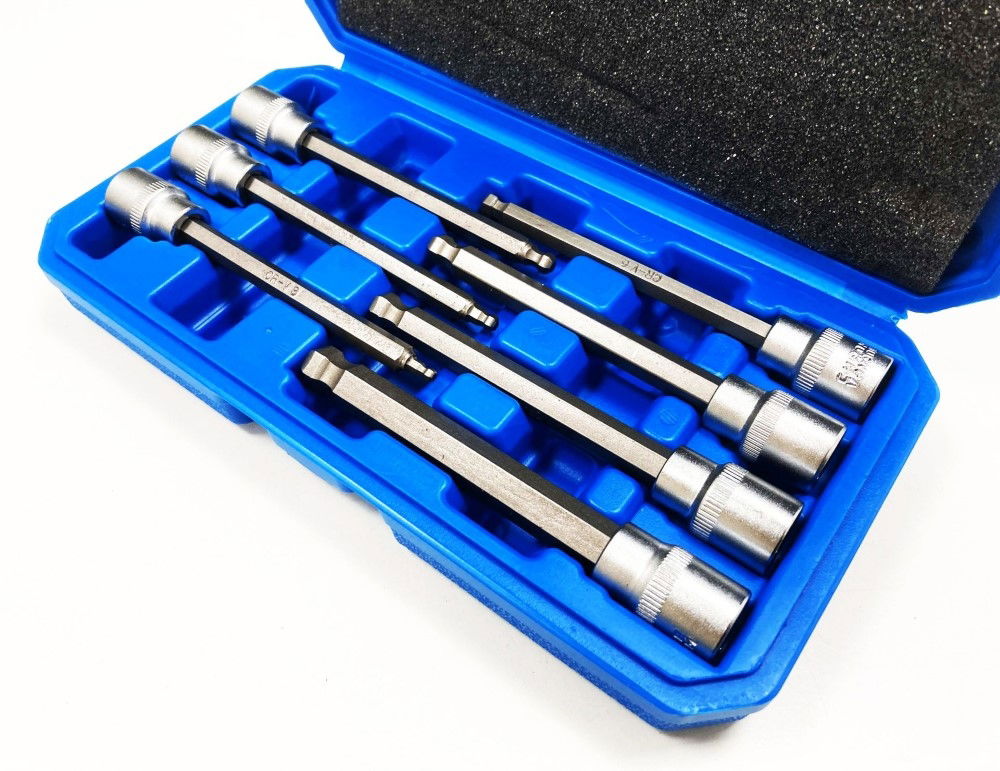 HEX BIT SET BALL END EXTRA LONG 7pc 110mm CHROME VANADIUM - TOOLZONE KDPHX056 thumbnail 7