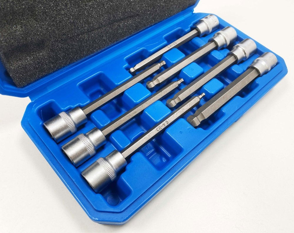 HEX BIT SET BALL END EXTRA LONG 7pc 110mm CHROME VANADIUM - TOOLZONE KDPHX056 thumbnail 8