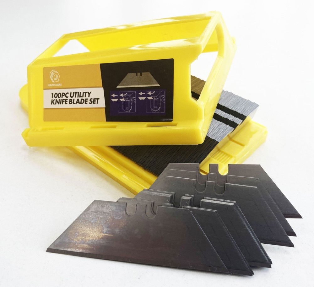 UTILITY KNIFE BLADES HEAVY DUTY 100pc IN DISPENSER - TOOLZONE KDPKN053 thumbnail 7