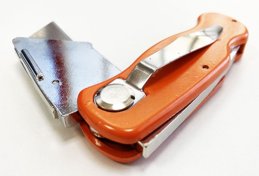 UTILITY KNIFE FOLDING LOCK BACK WITH 10 SPARE BLADES - TOOLZONE KDPKN076 thumbnail 5
