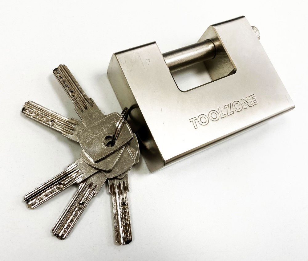 PADLOCK HEAVY DUTY CONTAINER 95mm SHANK 12.85mm WITH 5 KEYS - TOOLZONE KDPLK008 thumbnail 5