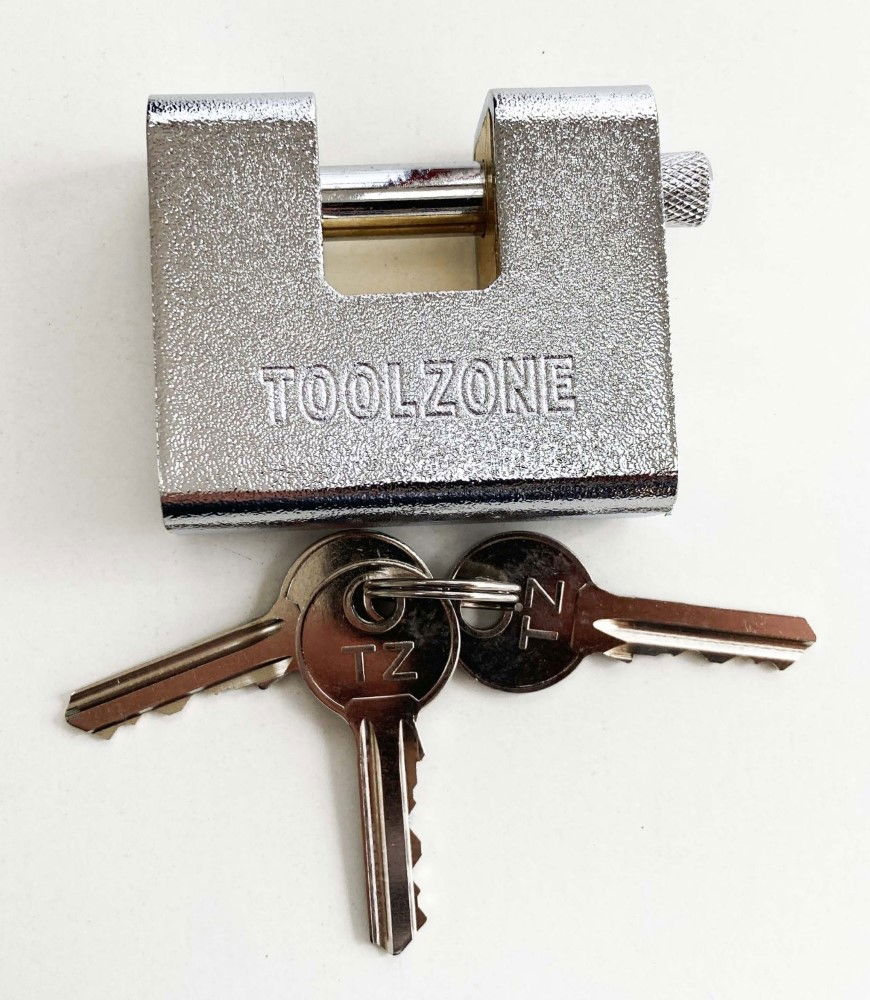 PADLOCK ARMOURED CONTAINER 63mm WITH 3 KEYS - TOOLZONE KDPLK010 thumbnail 3