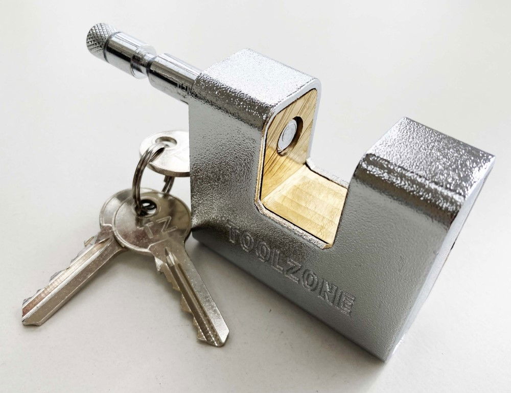 PADLOCK ARMOURED CONTAINER 63mm WITH 3 KEYS - TOOLZONE KDPLK010 thumbnail 5
