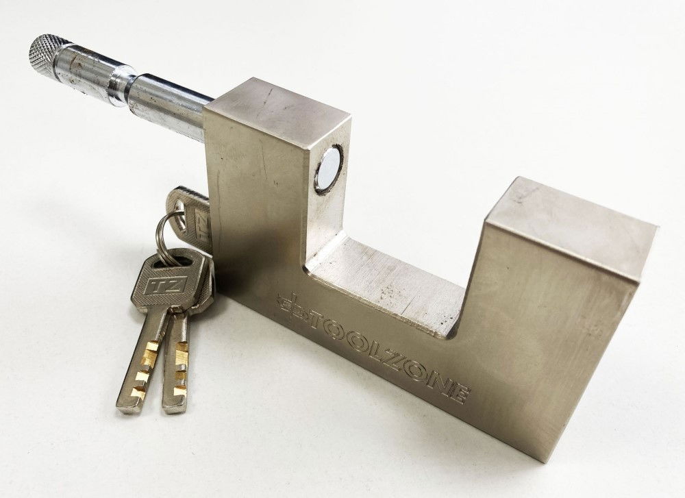 PADLOCK SHUTTER 100mm HEIGHT 60mm WITH 3 KEYS - TOOLZONE KDPLK011 thumbnail 5
