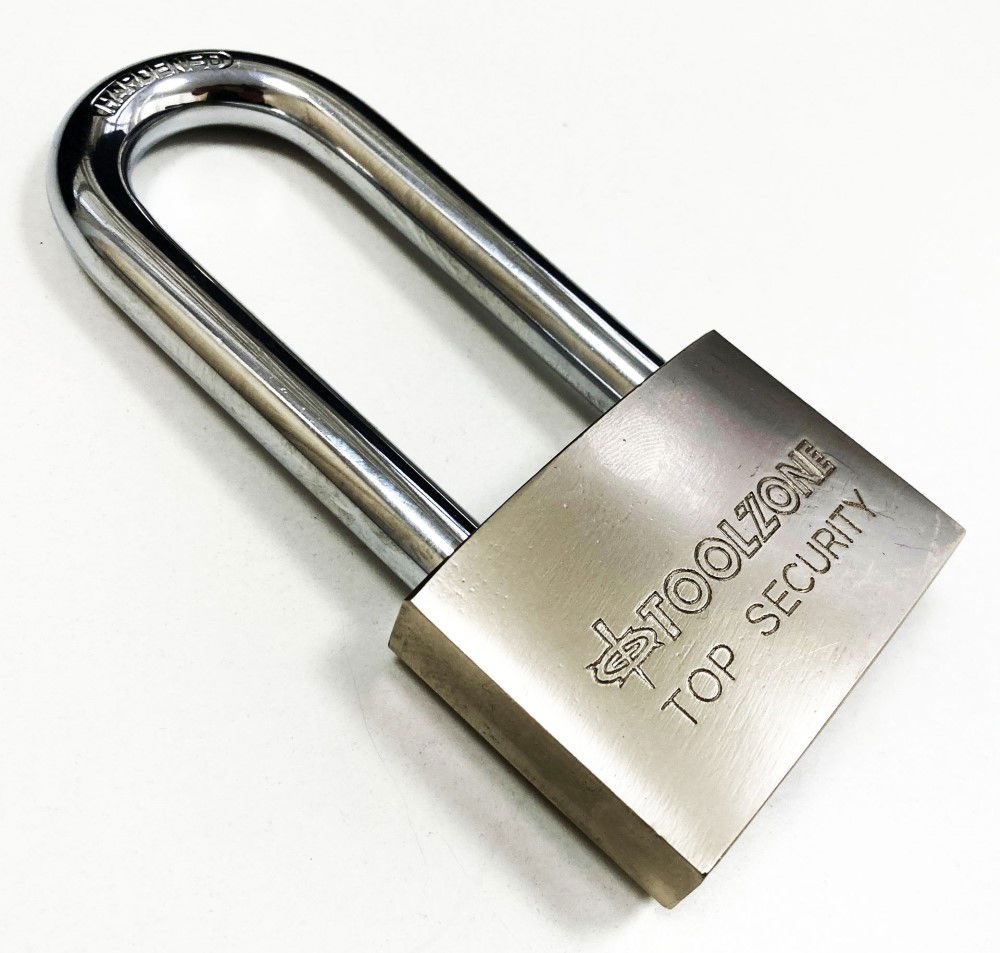 PADLOCK LONG SECURITY 60mm SOLID STEEL WITH 4 KEYS - TOOLZONE KDPLK024 thumbnail 4