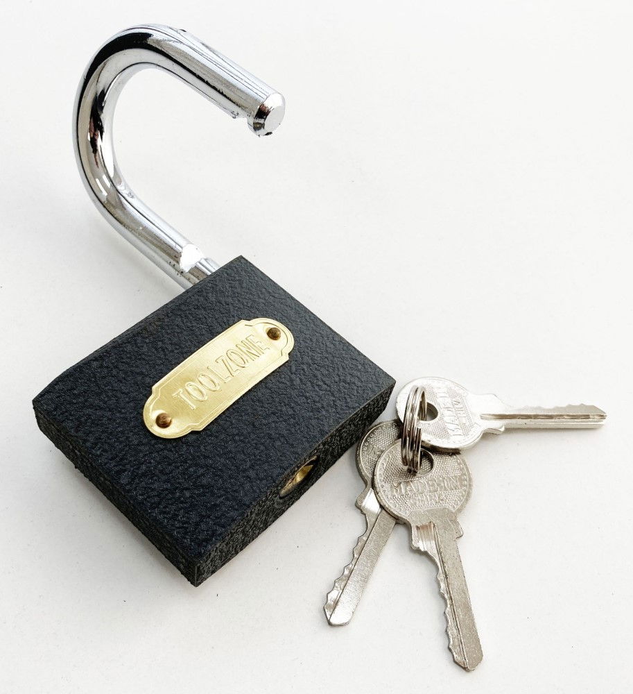PADLOCK CAST IRON 63mm WITH 3 KEYS - TOOLZONE KDPLK030 thumbnail 4