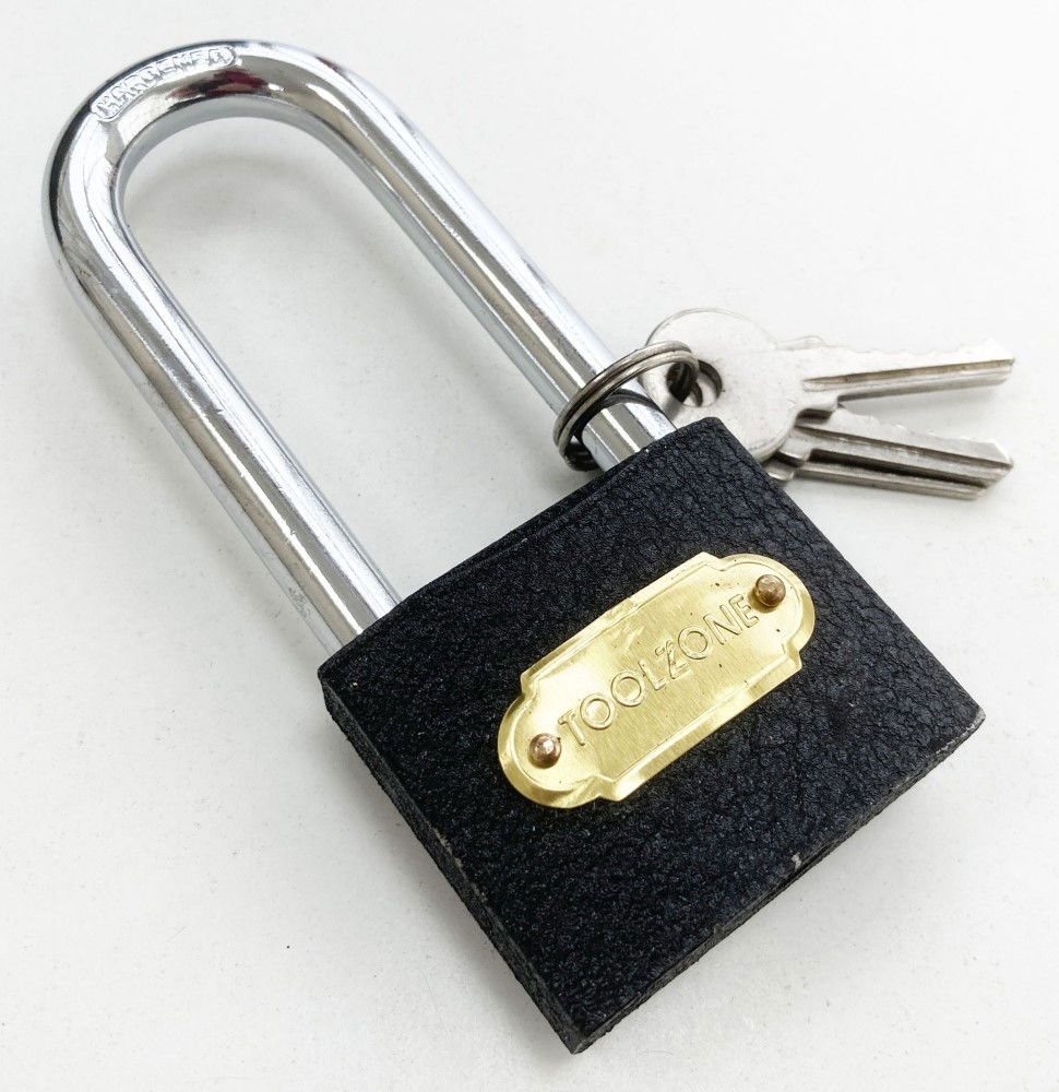 PADLOCK LONG SHANK CAST IRON 50mm WITH 3 KEYS - TOOLZONE KDPLK032 thumbnail 4