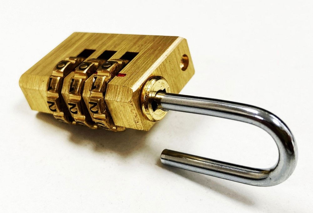 PADLOCK COMBINATION 3 DIAL BRASS SMALL - TOOLZONE KDPLK054 thumbnail 6