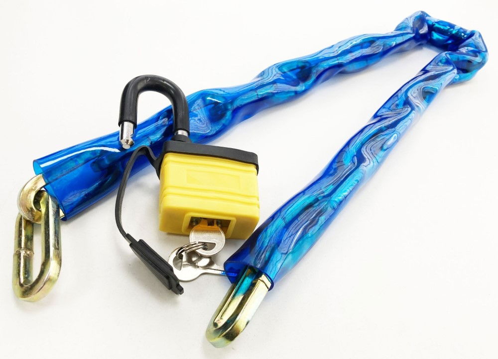 CHAIN PVC 1m x 8mm WITH 50mm LAMINATED PADLOCK - TOOLZONE KDPLK071 thumbnail 6