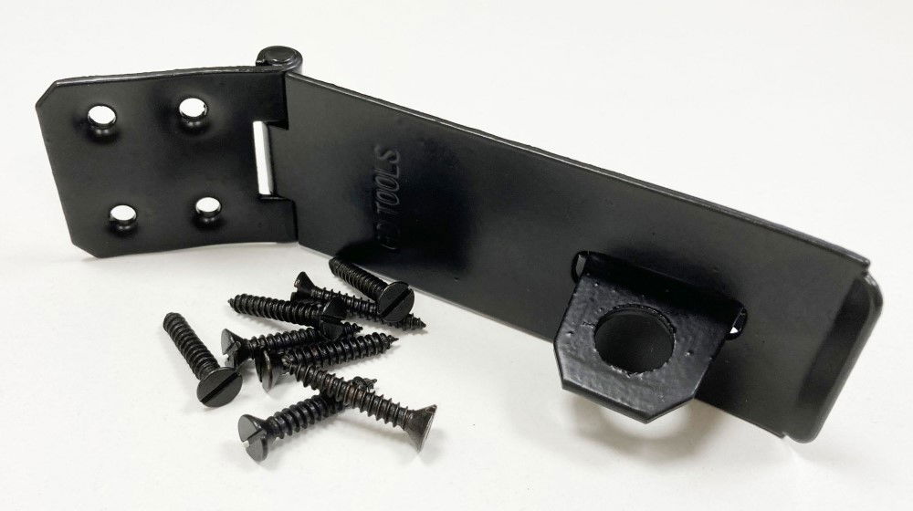 HASP AND STAPLE HEAVY DUTY 4 100x38mm WITH 8 SCREWS - TOOLZONE KDPLK083 thumbnail 6