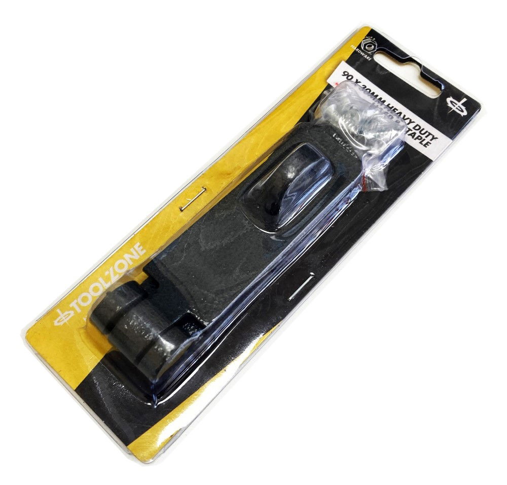 HASP AND STAPLE CAST IRON 90x30mm 3.8mm THICK - TOOLZONE KDPLK085 thumbnail 2