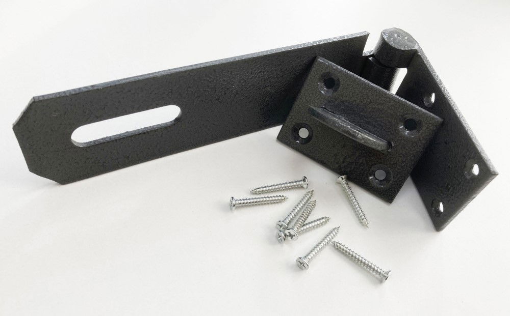 HASP AND STAPLE CAST IRON 7 x 2 WITH FIXINGS - TOOLZONE KDPLK086 thumbnail 5