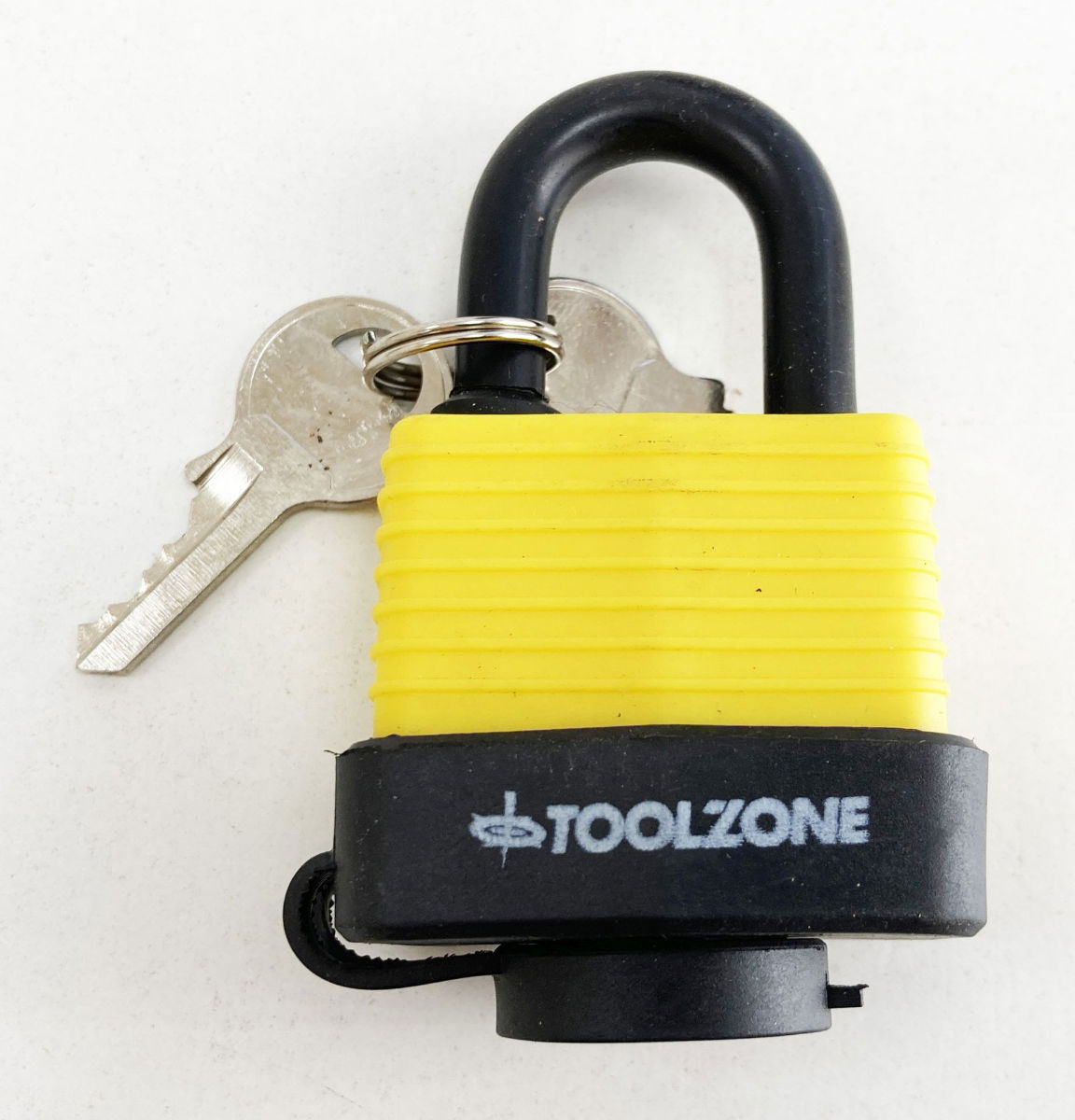 PADLOCK WATERPROOF LAMINATED 40mm 6mm SHACKLE WITH 2 KEYS - TOOLZONE KDPLK100 thumbnail 5