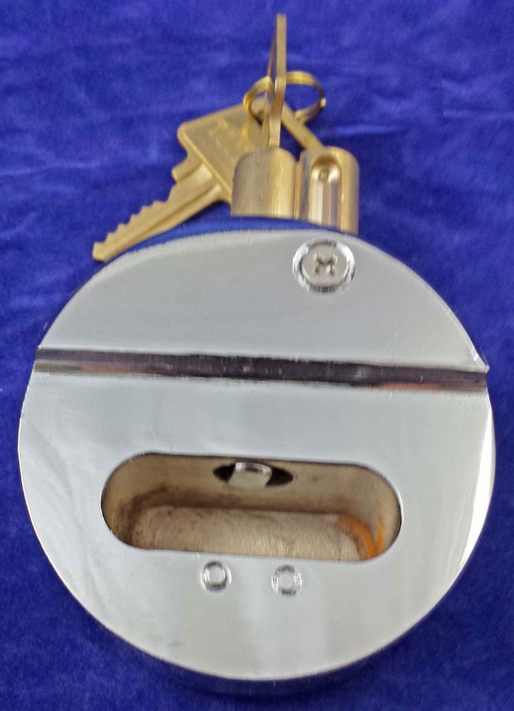 PADLOCK CONCEALED SHACKLE 73mm STEEL CHROME PLATED WITH 2 KEYS - TOOLZONE KDPLK108 thumbnail 2