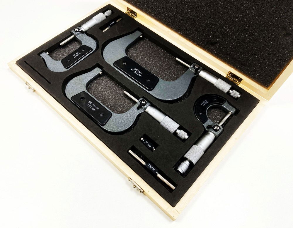 MICROMETER SET 4PC 0-100mm 0.01mm GRADUATIONS - TOOLZONE KDPMS057 thumbnail 10