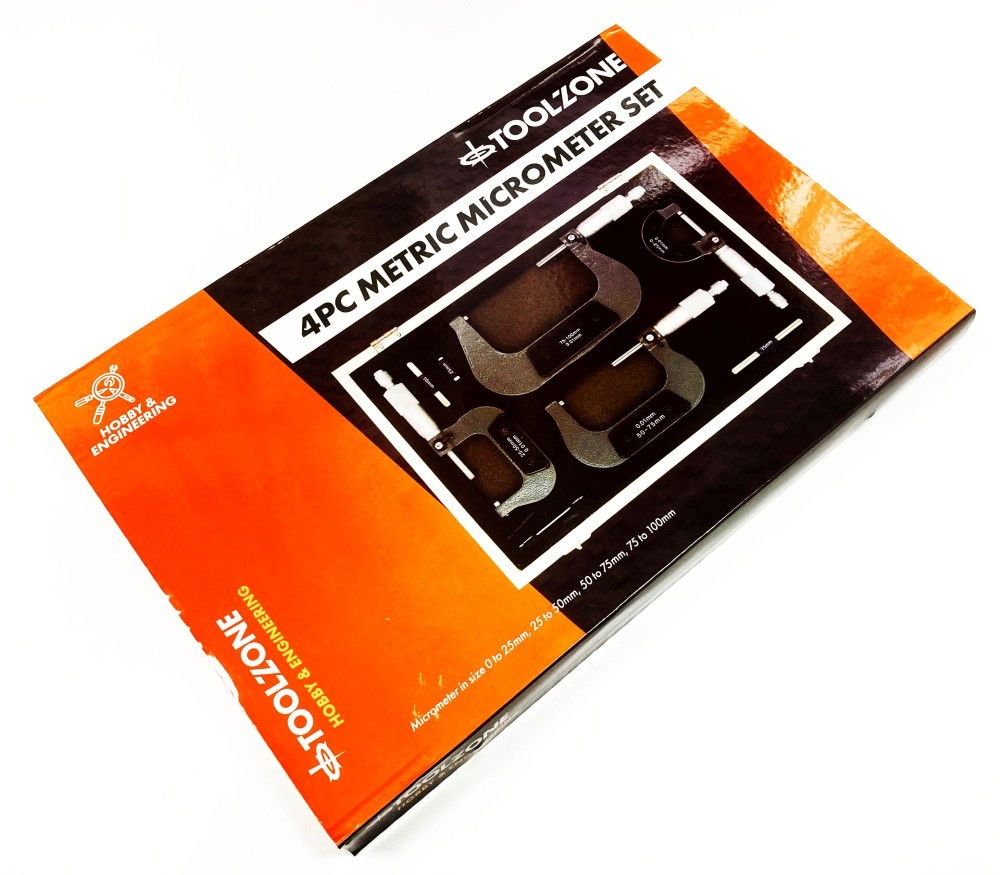MICROMETER SET 4PC 0-100mm 0.01mm GRADUATIONS - TOOLZONE KDPMS057 thumbnail 2
