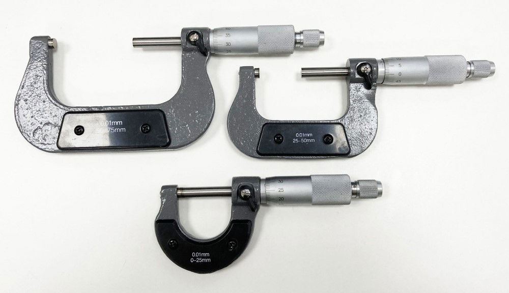 MICROMETER SET 3PC 0-75mm 0.01mm GRADUATIONS - TOOLZONE KDPMS058 thumbnail 3