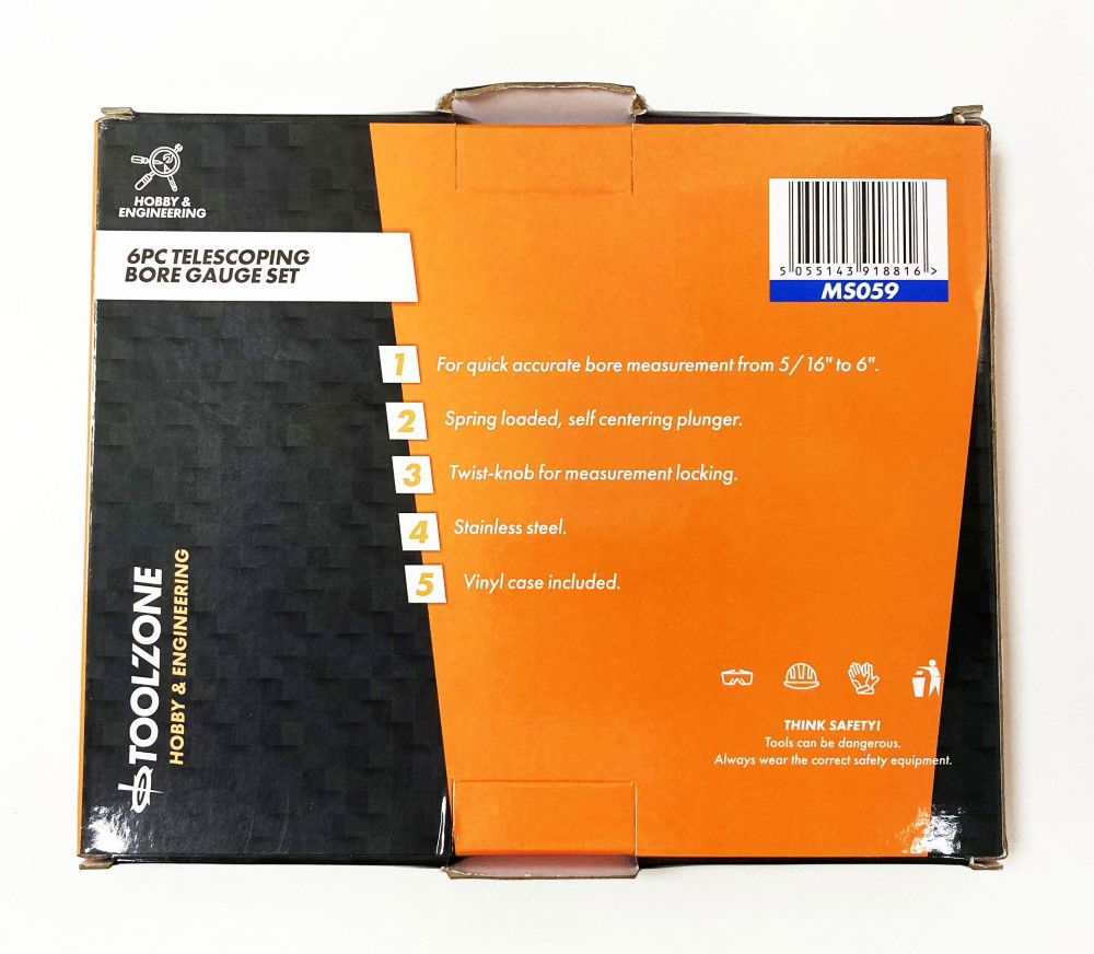 TELESCOPING GAUGE SET 6PC STAINLESS STEEL 5/16-6 - TOOLZONE KDPMS059 thumbnail 3