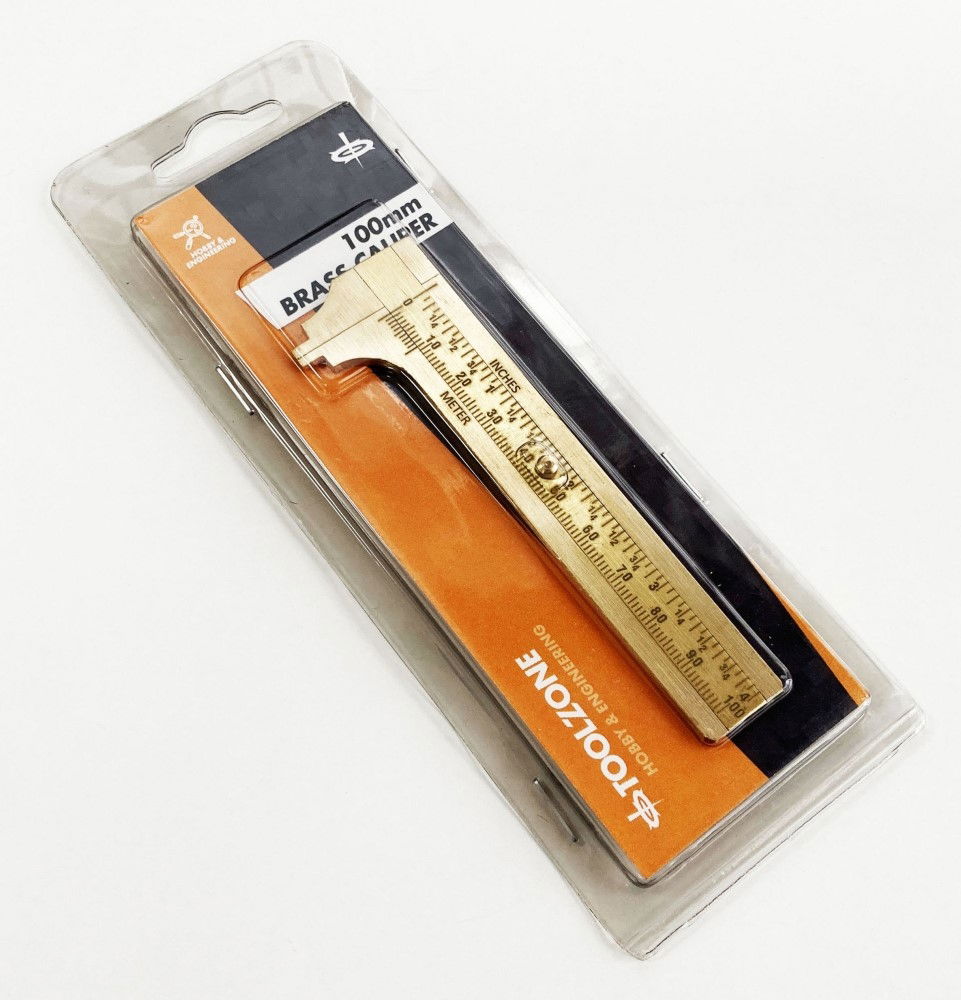CALIPER VERNIER BRASS 100mm METRIC AND IMPERIAL - TOOLZONE KDPMS060 thumbnail 2