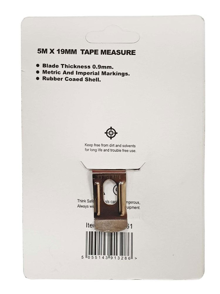TAPE MEASURE BASIC 5m x 19mm METRIC AND IMPERIAL - TOOLZONE KDPMS061 thumbnail 2