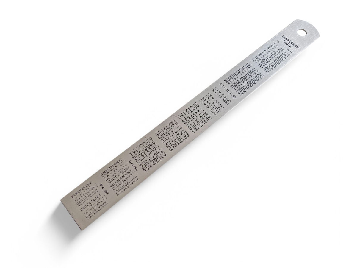 STAINLESS STEEL RULER 6 1mm THICKNESS METRIC AND IMPERIAL - TOOLZONE KDPMS099 thumbnail 4