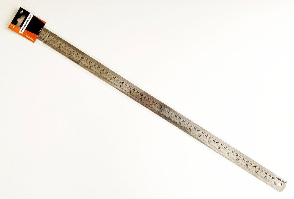 STAINLESS STEEL RULER 24 1.2mm THICKNESS METRIC AND IMPERIAL - TOOLZONE KDPMS101 thumbnail 2