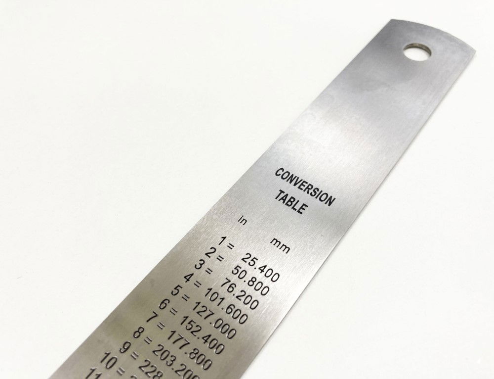 STAINLESS STEEL RULER 24 1.2mm THICKNESS METRIC AND IMPERIAL - TOOLZONE KDPMS101 thumbnail 6