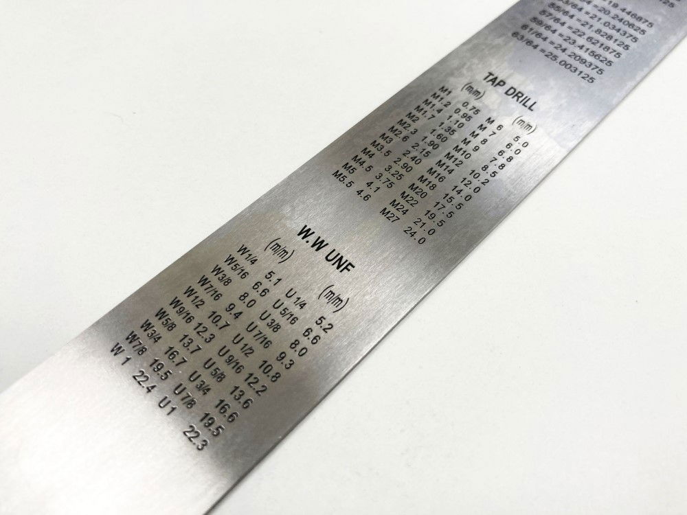 STAINLESS STEEL RULER 24 1.2mm THICKNESS METRIC AND IMPERIAL - TOOLZONE KDPMS101 thumbnail 7