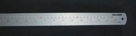 STAINLESS STEEL RULER 1m 1.5mm THICKNESS METRIC AND IMPERIAL - TOOLZONE KDPMS102 thumbnail 2