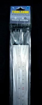 STAINLESS STEEL RULER 1m 1.5mm THICKNESS METRIC AND IMPERIAL - TOOLZONE KDPMS102 thumbnail 3