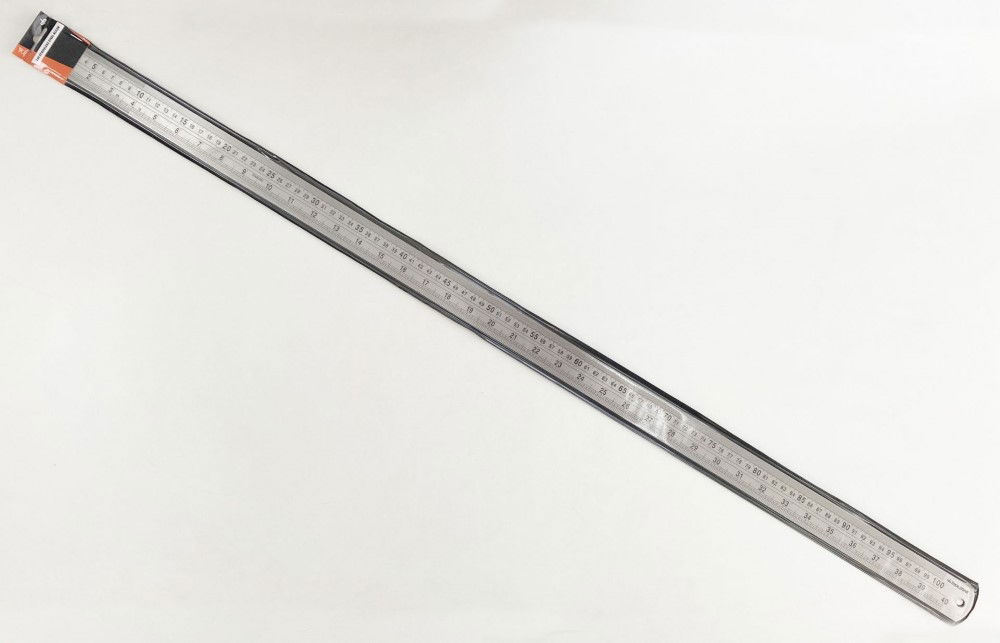 STAINLESS STEEL RULER 1m 1.5mm THICKNESS METRIC AND IMPERIAL - TOOLZONE KDPMS102 thumbnail 4