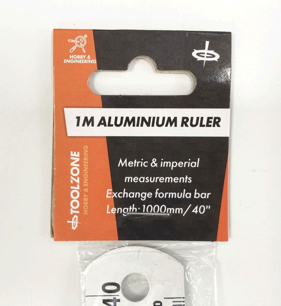 ALUMINIUM RULER 1m METRIC AND IMPERIAL ANODISED - TOOLZONE KDPMS110 thumbnail 2