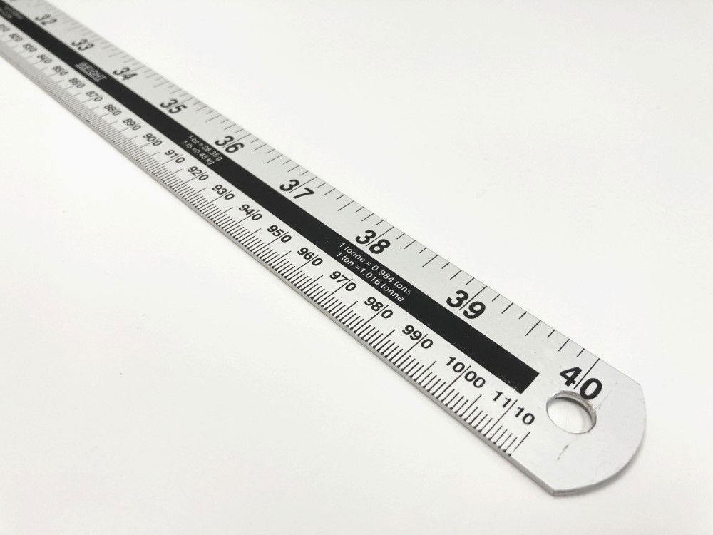 ALUMINIUM RULER 1m METRIC AND IMPERIAL ANODISED - TOOLZONE KDPMS110 thumbnail 5
