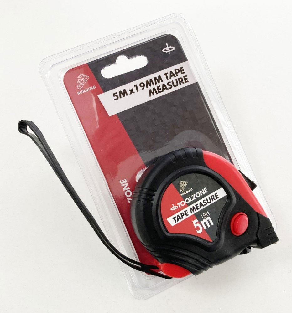 TAPE MEASURE 5m x 19mm RUBBER COATED METRIC AND IMPERIAL - TOOLZONE KDPMS123 thumbnail 2