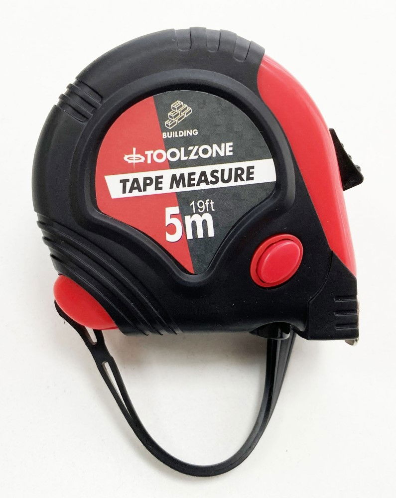 TAPE MEASURE 5m x 19mm RUBBER COATED METRIC AND IMPERIAL - TOOLZONE KDPMS123 thumbnail 3