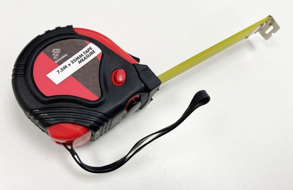 TAPE MEASURE 7.5m x 25mm RUBBER COATED METRIC AND IMPERIAL - TOOLZONE KDPMS124 thumbnail 6