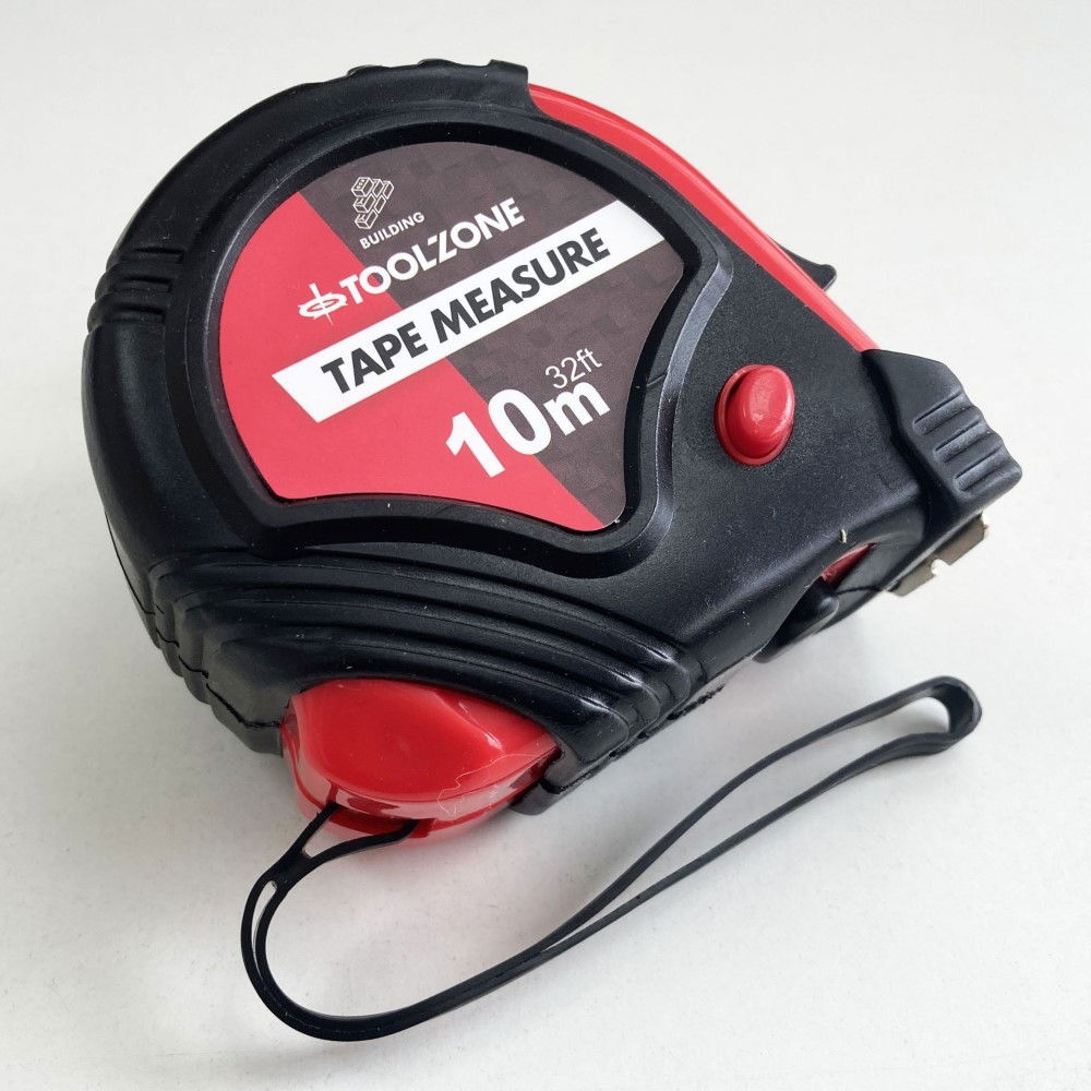 TAPE MEASURE 10m x 32mm RUBBER COATED METRIC AND IMPERIAL - TOOLZONE KDPMS125 thumbnail 3