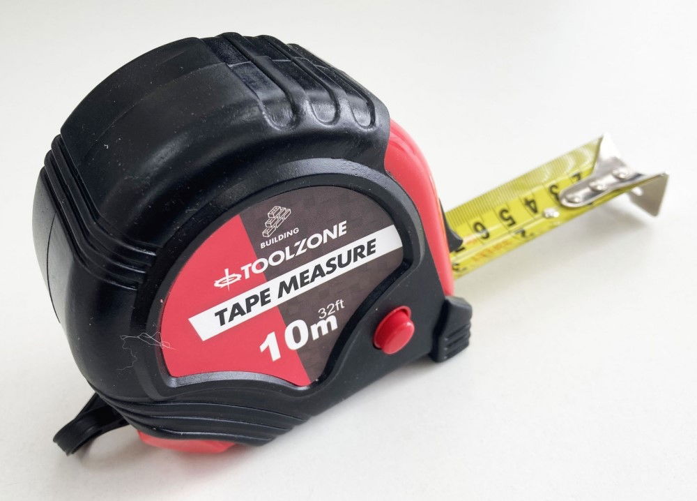 TAPE MEASURE 10m x 32mm RUBBER COATED METRIC AND IMPERIAL - TOOLZONE KDPMS125 thumbnail 5