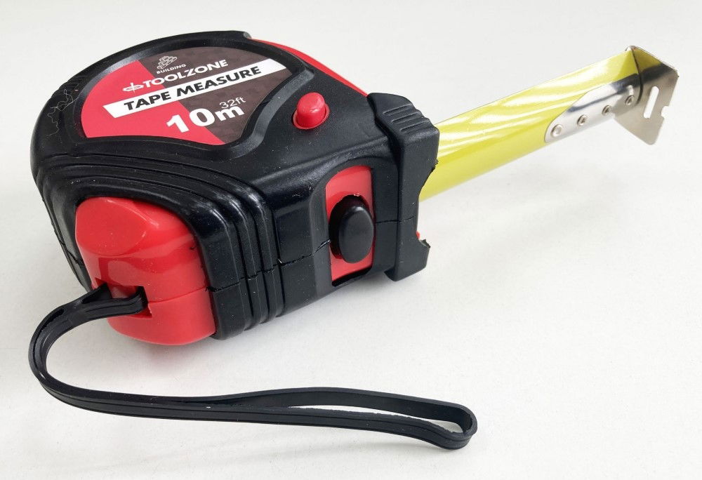 TAPE MEASURE 10m x 32mm RUBBER COATED METRIC AND IMPERIAL - TOOLZONE KDPMS125 thumbnail 6