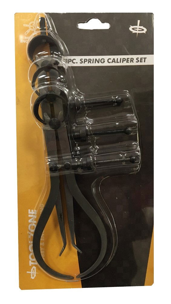 SPRING CALLIPER SET 3 PIECE INTERNAL EXTERNAL DIVIDING 180mm - TOOLZONE KDPMS153 thumbnail 3